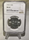 1953-S  50C FRANKLIN SILVER HALF DOLLAR  "SAN FRANCISCO"  NGC MS65 #8344593-008