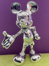 Disney Leblon Delienne Topolino Pop Art Scultura Figura Argento Cromato 12"H.