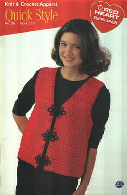 NEW QUICK STYLE 7 SWEATERS MENS & WOMENS DIGEST SIZE CROCHET & KNIT PATTERN BOOK
