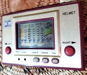 Nintendo Game & Watch HELMET Good working condition with accessories Japan