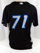 2008-10 Toronto Blue Jays #71 Game Issued Black Jersey Batting Practice ST 48 94
