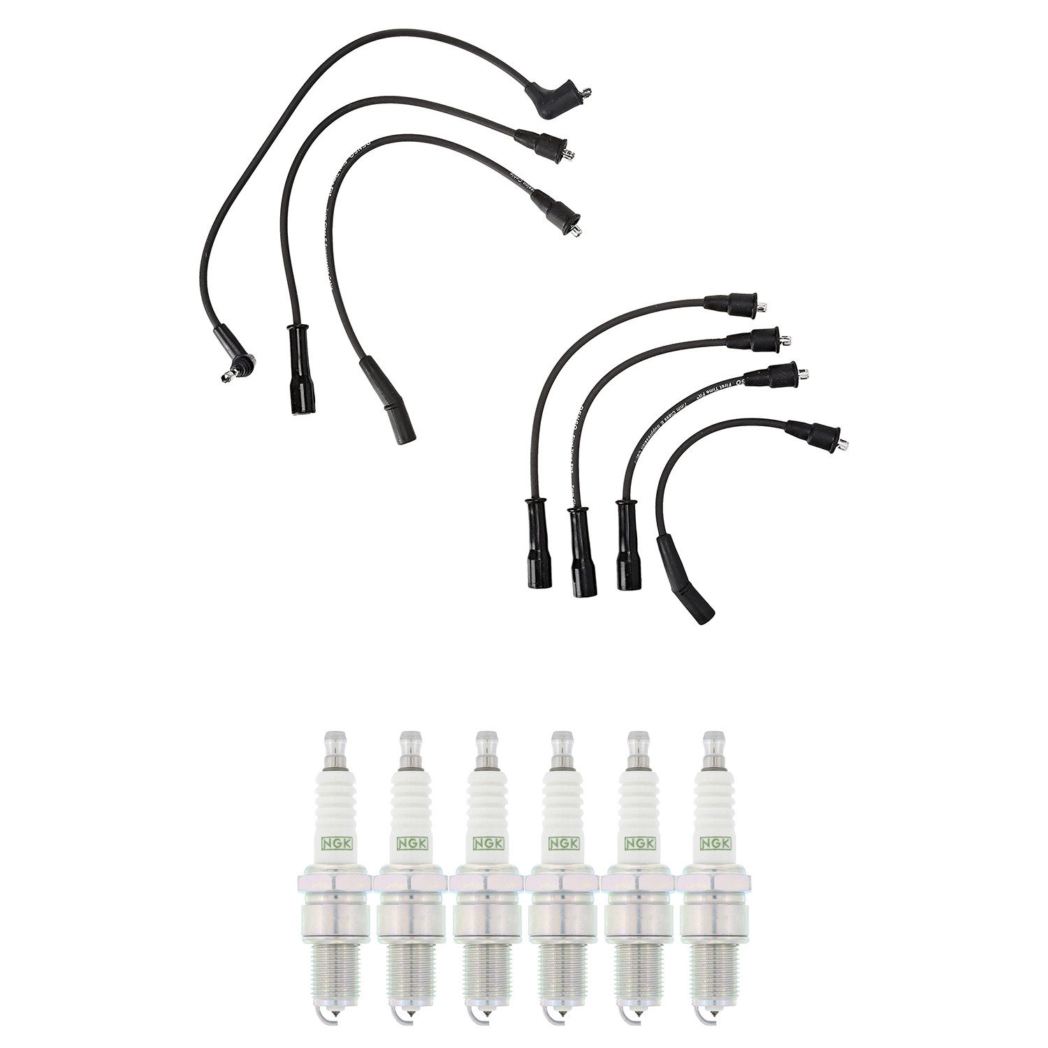 Denso Ignition Wire and NGK Spark Plug Kit for Toyota Land Cruiser 90-92 4.0L L6