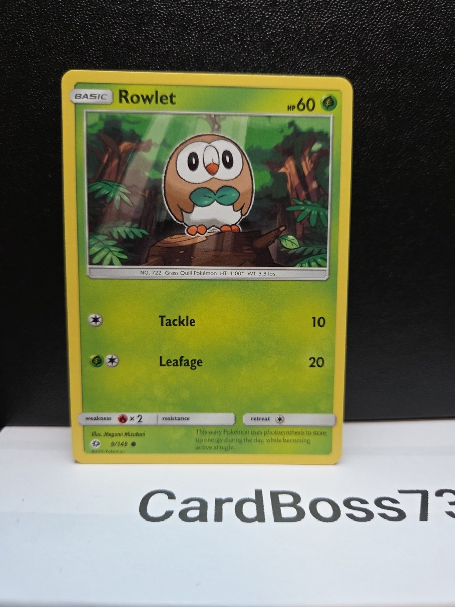 pokemon rowlet card value Pokémon TCG Rowlet Sun & Moon Base Set 9/149 Holo Promo VLP
