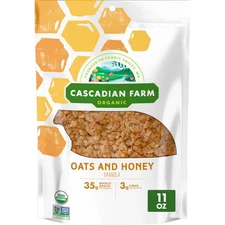 Organic Granola, Oats and Honey Cereal, Resealable Pouch, 11 oz
