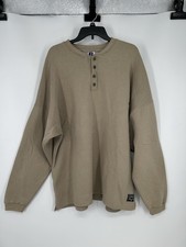 Vintage Russell Athletic Henley Crewneck Sweatshirt Made In USA Boxy Oversized