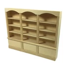 Dolls House Discontinued - Large Barewood Bookcase (BA042) - 1:12 Scale Minia...