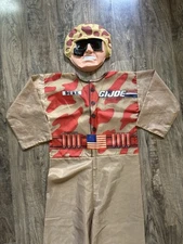 Vintage GI Joe 1992 Duke Halloween Costume Mask USA Army Soldier Childrens Large