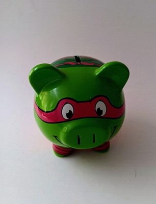 Teenage Mutant Ninja Turtles Raphael Piggy Bank Ceramic Kitchy