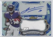 2015 Topps Finest Jumbo Relic Blue Refractor 136/150 Javorius Allen Auto 1u6