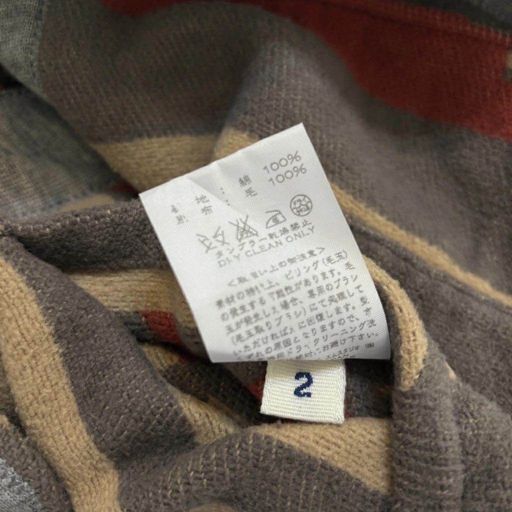 45R Native Pattern Cotton Jacket Gray Beige Ladie… - image 8