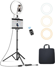 12    Ring Light with Tripod Stand 72    Tall  Ipad/Phone Holder, Dimmable Self