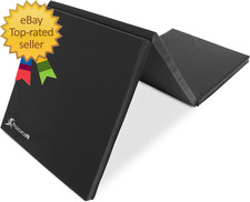 Prosource Tri-Fold Folding Thick Exercise Mat 6  X2  with Carrying Handles