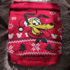 Disney Pluto Red Christmas Pet Jumper Outfit Size XS