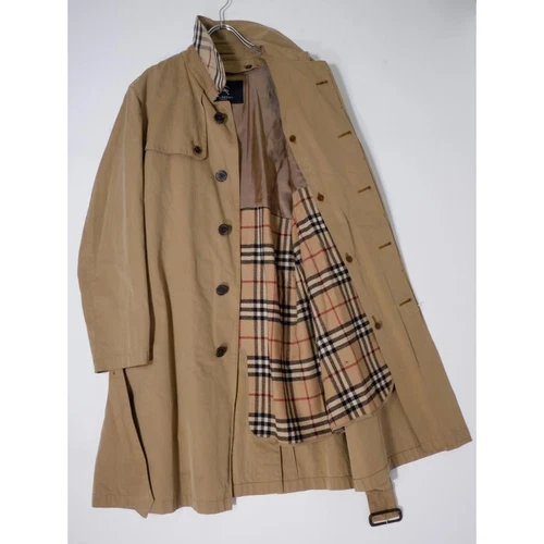 Burberry London Trench Cappotto Uomo Foderato Nova Check Taglia L US:M Beige Cotone Autentico