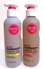 NEW LOT OF 2 eos Cashmere Shave Oil COCONUT WATERS/VANILLA CASHMERE 6 oz. each