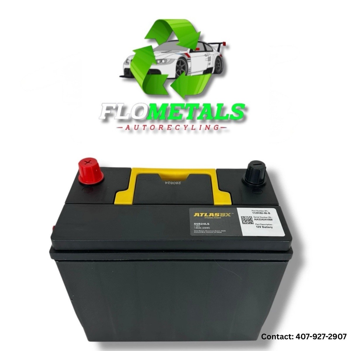 2017 2025 Tesla Model Y 12V Battery 45Ah 1129182-00-B OEM