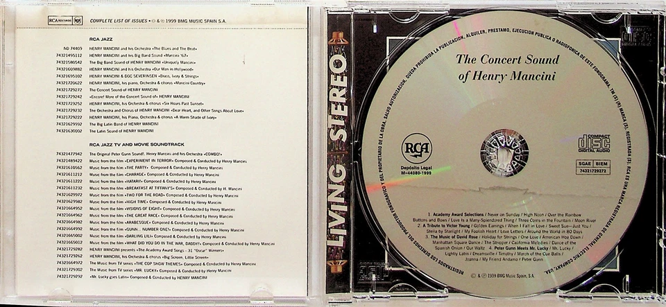 Henry Mancini – The Concert Sound Of CD (1999 Living Stereo) Victor Young/Scores - Image 2 of 3