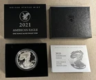 2021-S SILVER EAGLE DOLLAR T2 PROOF COIN WITH ORIGINAL US MINT PACKAGING & COA