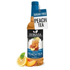 Syruvia sciroppo di tè alla pesca senza zucchero 25,4 fl oz, per bevande, sode e altro