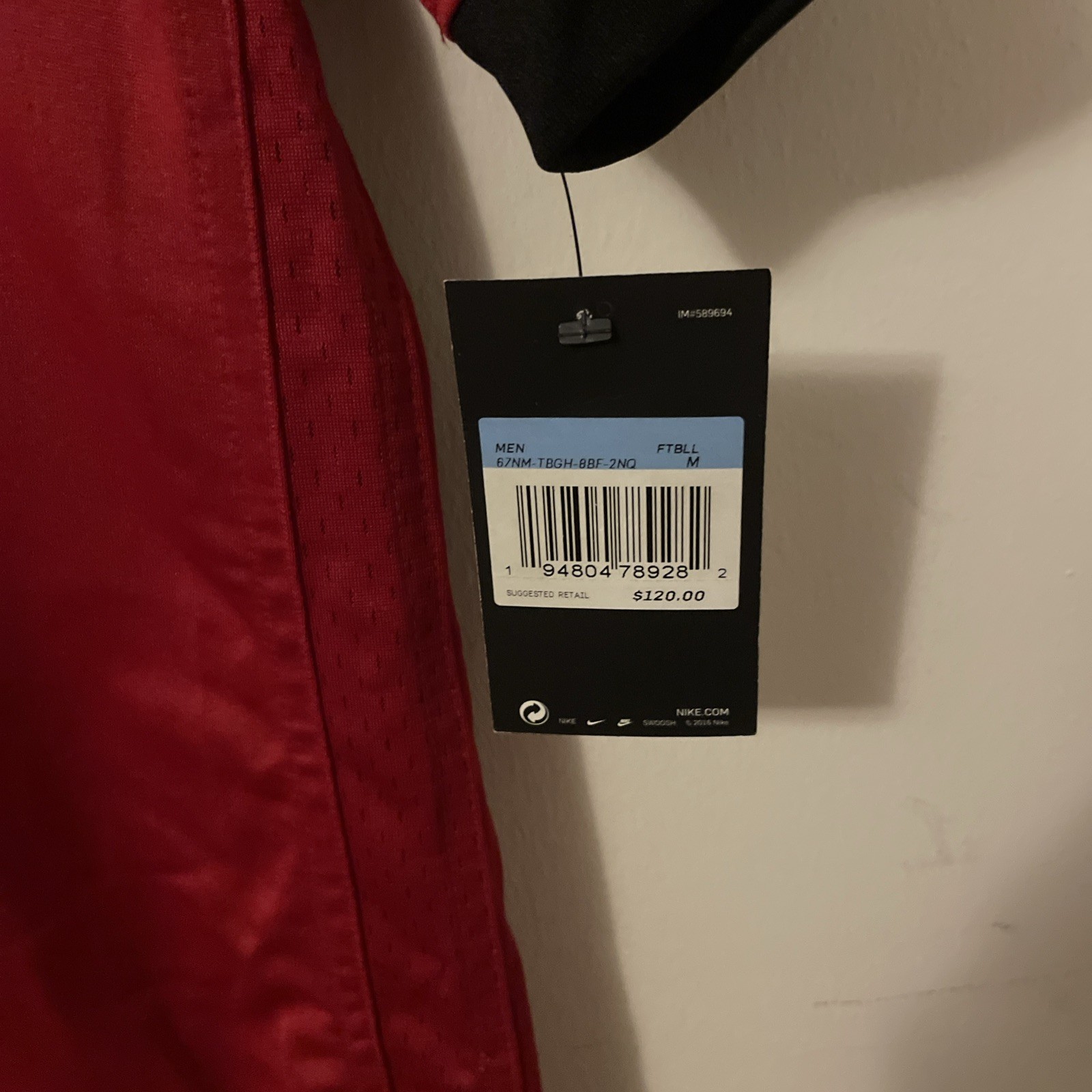 NWT Nike Vapor Limited Tampa Bay Buccaneers Tom Brady Jersey Sz Medium Red Black thumbnail 3