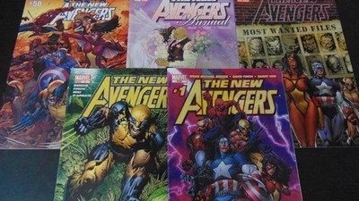 THE NEW Avengers (2005) #1 PSR 5 50 ANNUAL 1 MOST WANTED 1 SHOT LOT OF 5