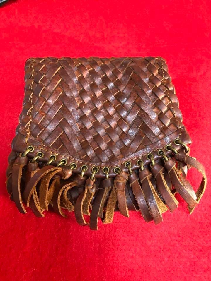 Vintage Vhtf Ralph Lauren Belt Pouch Leather Fringe Bag Women Vintage Limited Ed