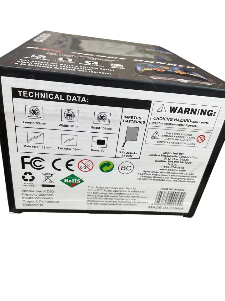 Drone Runner Syma Sky Thunder RC D63 SKU 9268 Foto 4 de 4