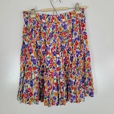 Campaign International Express Floral Mini Pleated Skirt Large Flirty  Ditsy Y2K