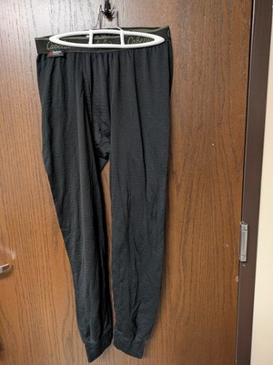 Cabela's Medium Mens Thermal Pants Polartec Base Layer Polyester Black Long