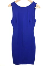 Lulus Bodycon Sleeveless Sheath Dress Cobalt Blue Size Small Scoop Back