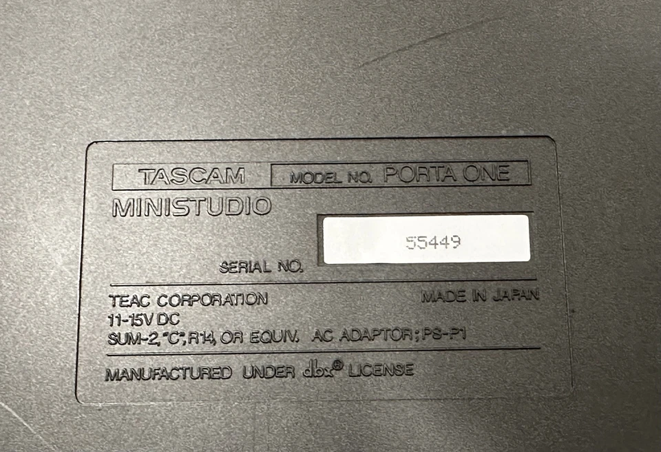 Vintage Analog Tascam Porta One Mini Studio 4 Track Cassette Recorder-For Parts- - Image 2 of 4