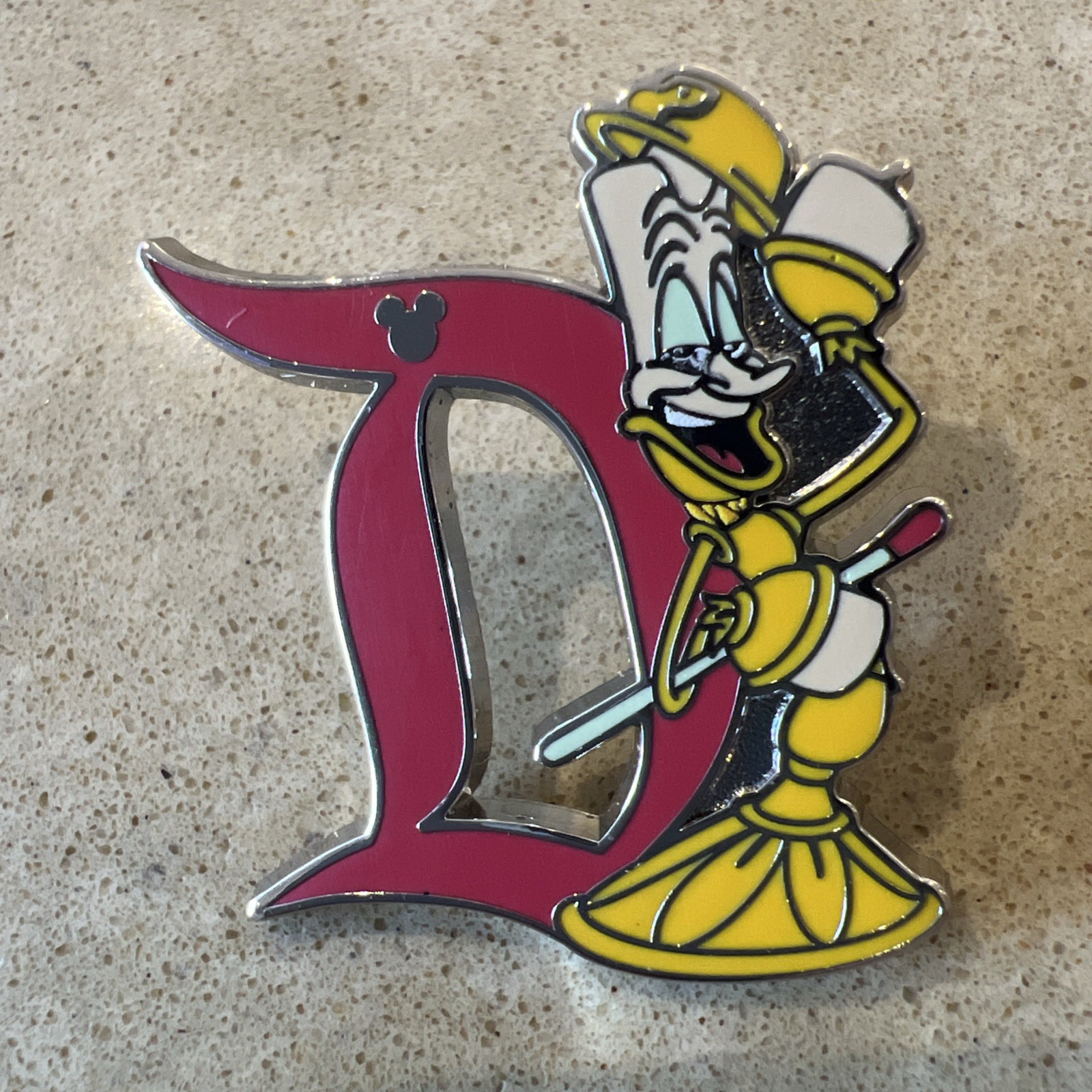 2025 Disney Lumiere Beauty & The Beast D Pin Hidden Mickey Disneyland