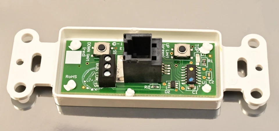 Interruptor de control de pantalla de proyector eléctrico Da-Lite bajo voltaje arriba/abajo/parada Decora Foto 2 de 3