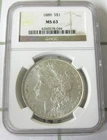 1889 Morgan Silver Dollar NGC MS 63 CH UNCirculated Philadelphia Mint $1