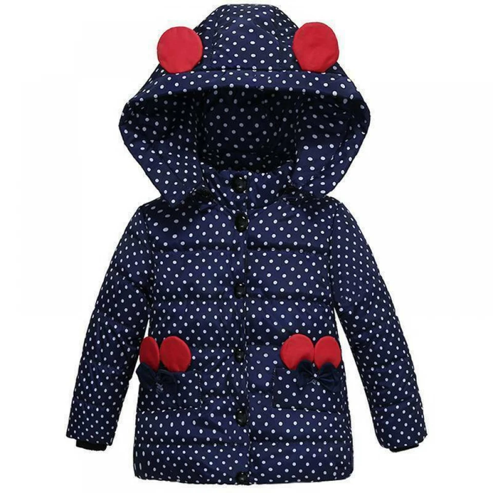 Niños pequeños Bebés Niñas Minnie Mouse Chaquetas con Capucha Abrigo Ropa Invierno Cálido Prendas de abrigo Foto 4 de 4