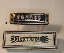 HOHNER Chromonica 10 Hole HARMONICA Germany Case Vintage B4