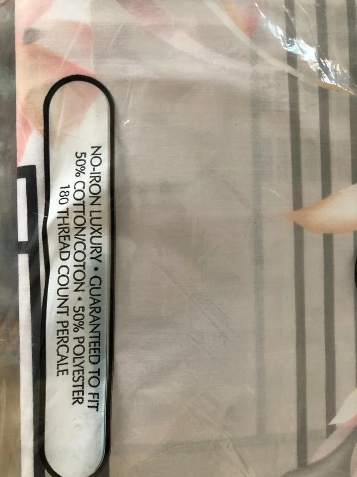 Spring Maid Twin Flat Sheet No Iron 180 Thread Count NIP tan Anacri - Image 4 of 4