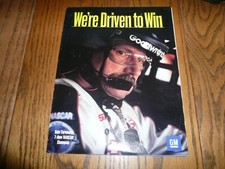 2001 GM Race Car Champions Dale Earnhardt 7 Time Champ Flyer/Poster  - Vintage