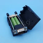 DB15 VGA Male 3 Rows 15 Pin Plug Breakout Terminals Screw Type DIY Connector