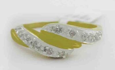 ECHTER 0,25 kt DIAMANTEN BANDRING 14 K GELBGOLD - kostenloses Zertifikat