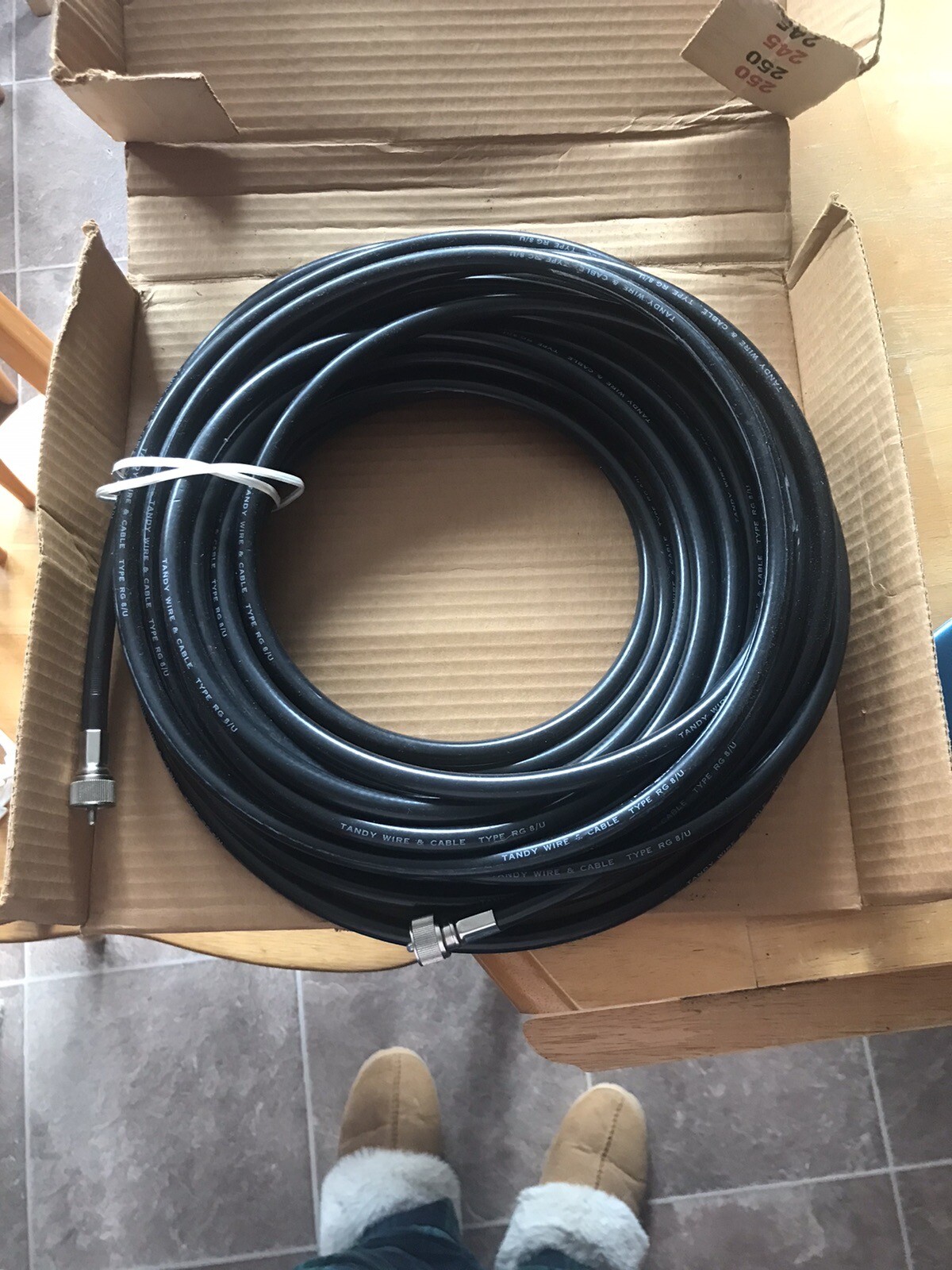 Radio Shack Archer 50' RG8/U Coax Cable W/ Connectors 52 Ohms Amateur