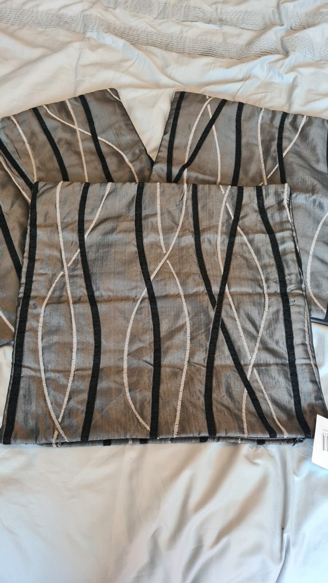 Luxury Charisma set of cushion covers 45x45 in grey/black tones