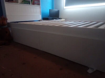 4x White Under Bed Storage Drawers To Suit Single Bed Dressers