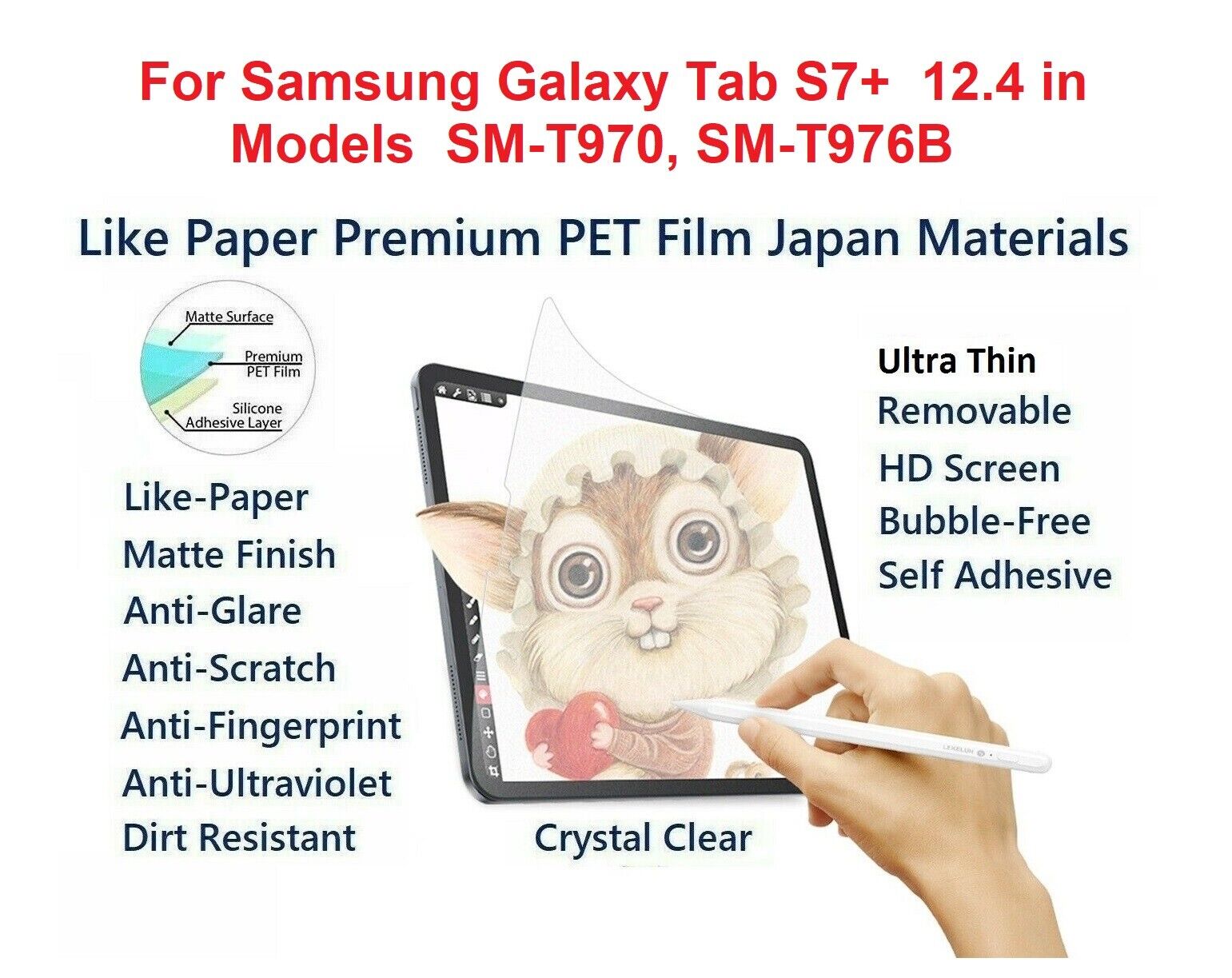 Paper Feel Matte Film Max 90% OFF Anti-Glare S7 2021 model Screen Tablet Samsung Galaxy