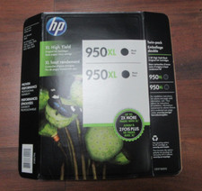 Confezione doppia originale HP 950XL inchiostro nero OfficeJet NUOVO SCADENZA GENNAIO 2018