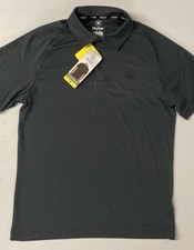 HURLEY Men's Stretch Moisture Wicking Performance Golf Polo Shirt SMALL BLACK