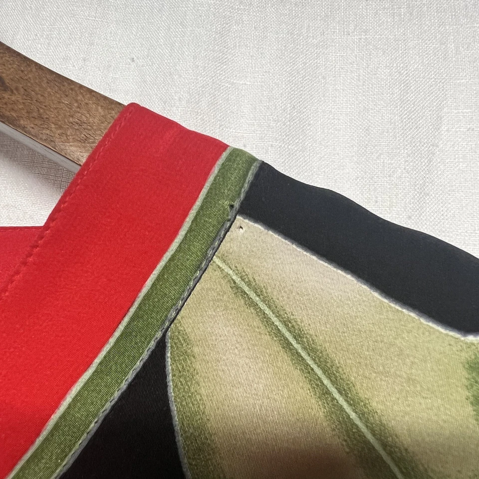 Traje de baño vintage Maryan Mehlhorn 100 % seda talla 12 negro floral playero Foto 3 de 4