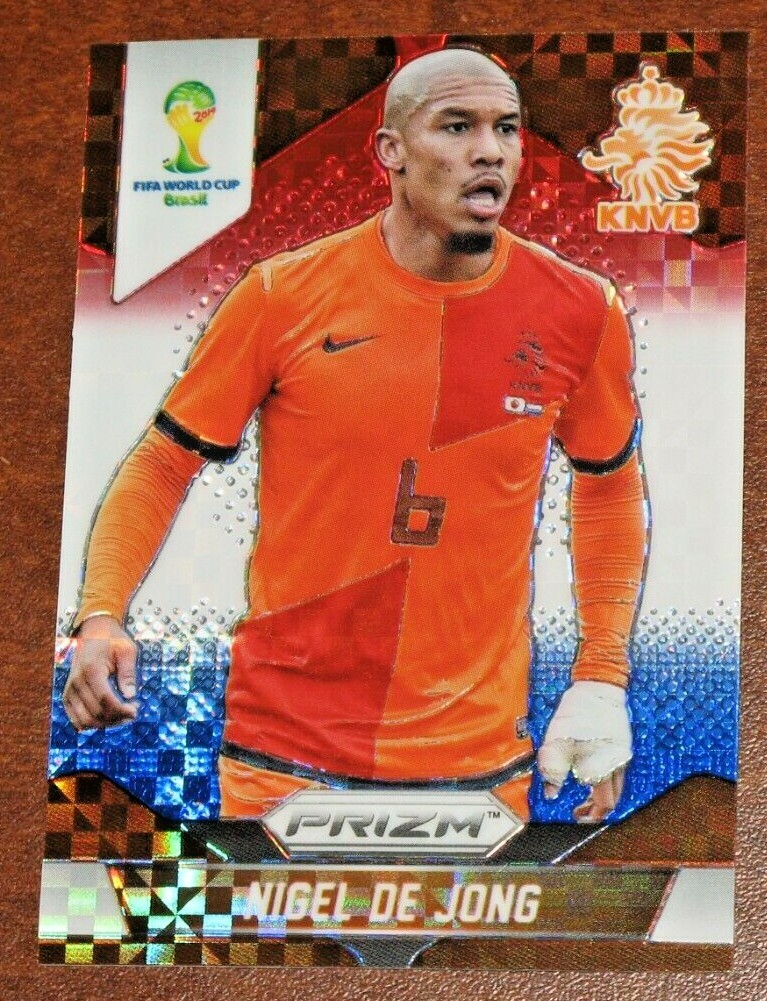 2014 Prizm World Cup Nigel De Jong Red White Blue Plaid RWB Prizms Netherlands