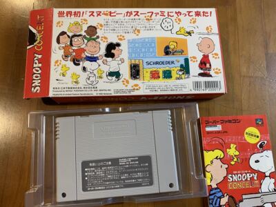 Snoopy Concert Nintendo Super Famicom SNES Japanese Version Tested