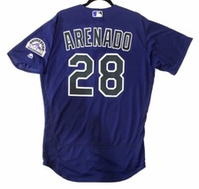 Authentic Majestic 52 2XL, COLORADO ROCKIES NOLAN ARENADO FLEX BASE Jersey SHARP